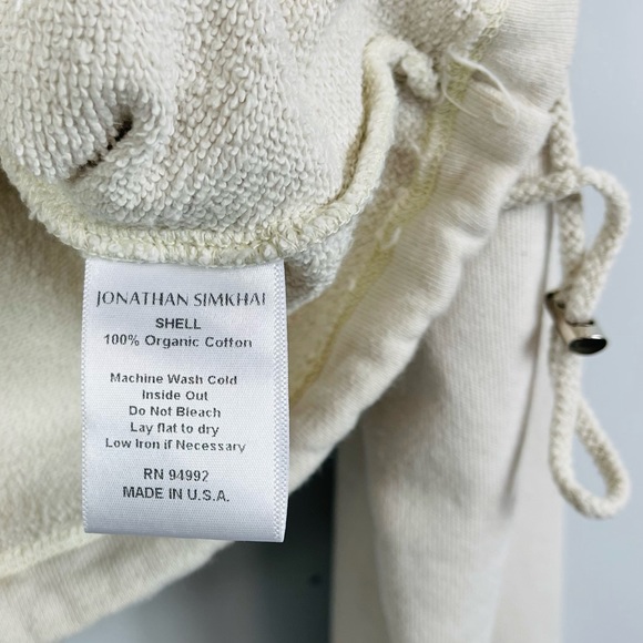 JONATHAN SIMKHAI STANDARD Zella Cropped Half Zip Sweatshirt Top French Terry S - Picture 14 of 16